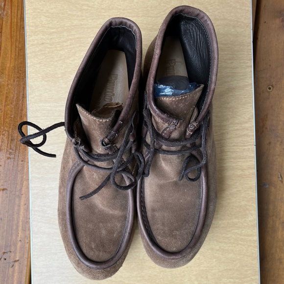 Punto Pigro Wm’s Chunky Lace Up Ankle Boot In Brown Suede Leather Sz 9/40 - Picture 11 of 16